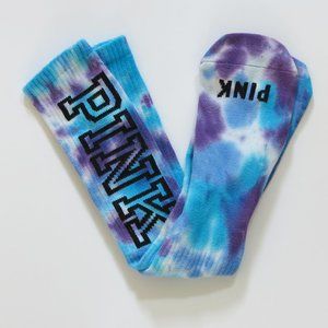 Victoria's Secret PINK Knee High Socks Blue Dyed NWOT Ship Next Day Rare